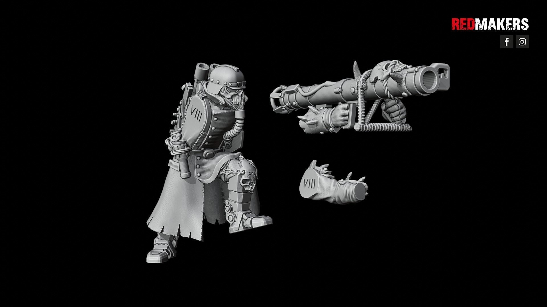 Renegade Death Division - Heavy Support Squad - Heretics 3D print model_26