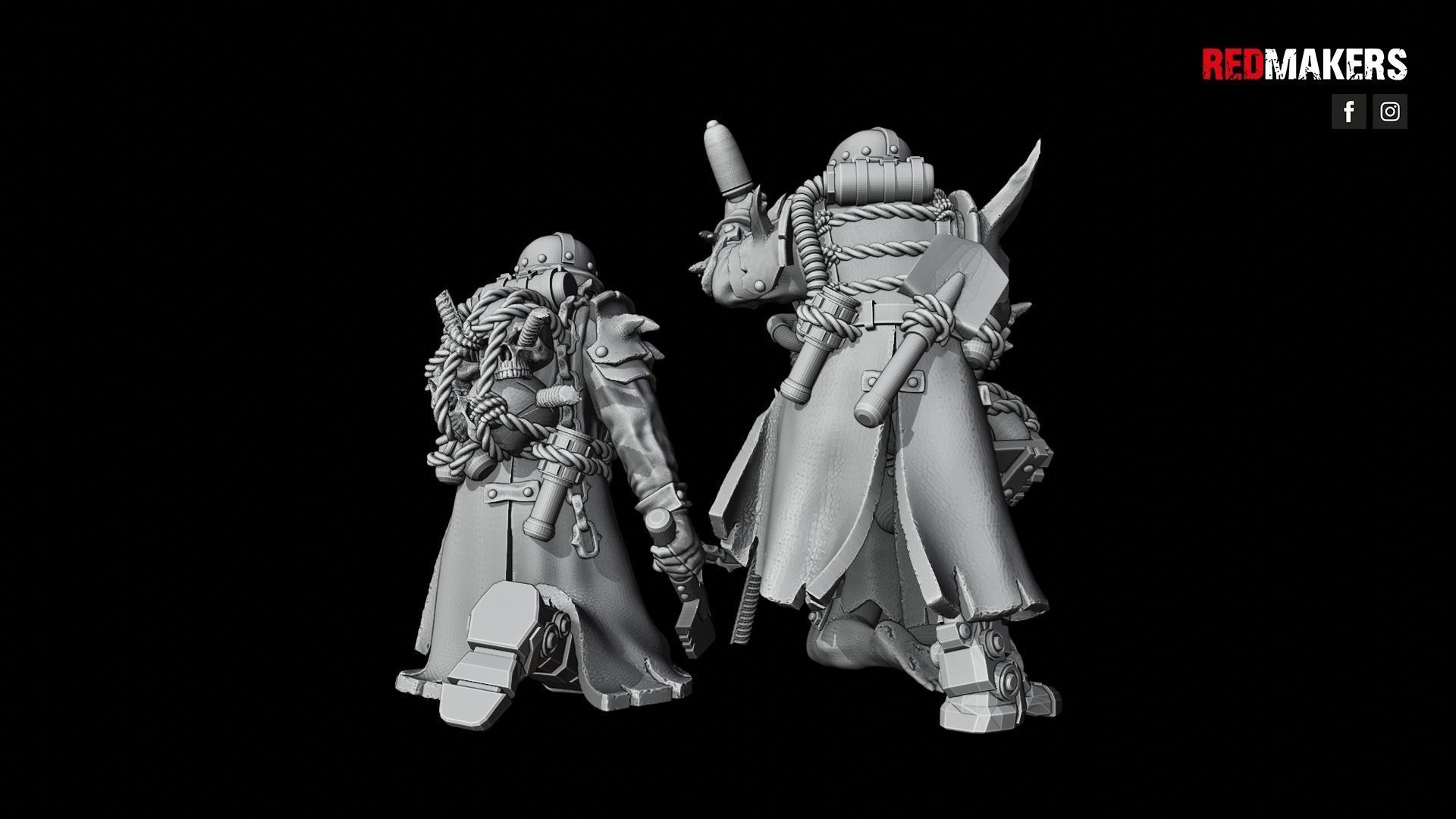 Renegade Death Division - Heavy Support Squad - Heretics 3D print model_30