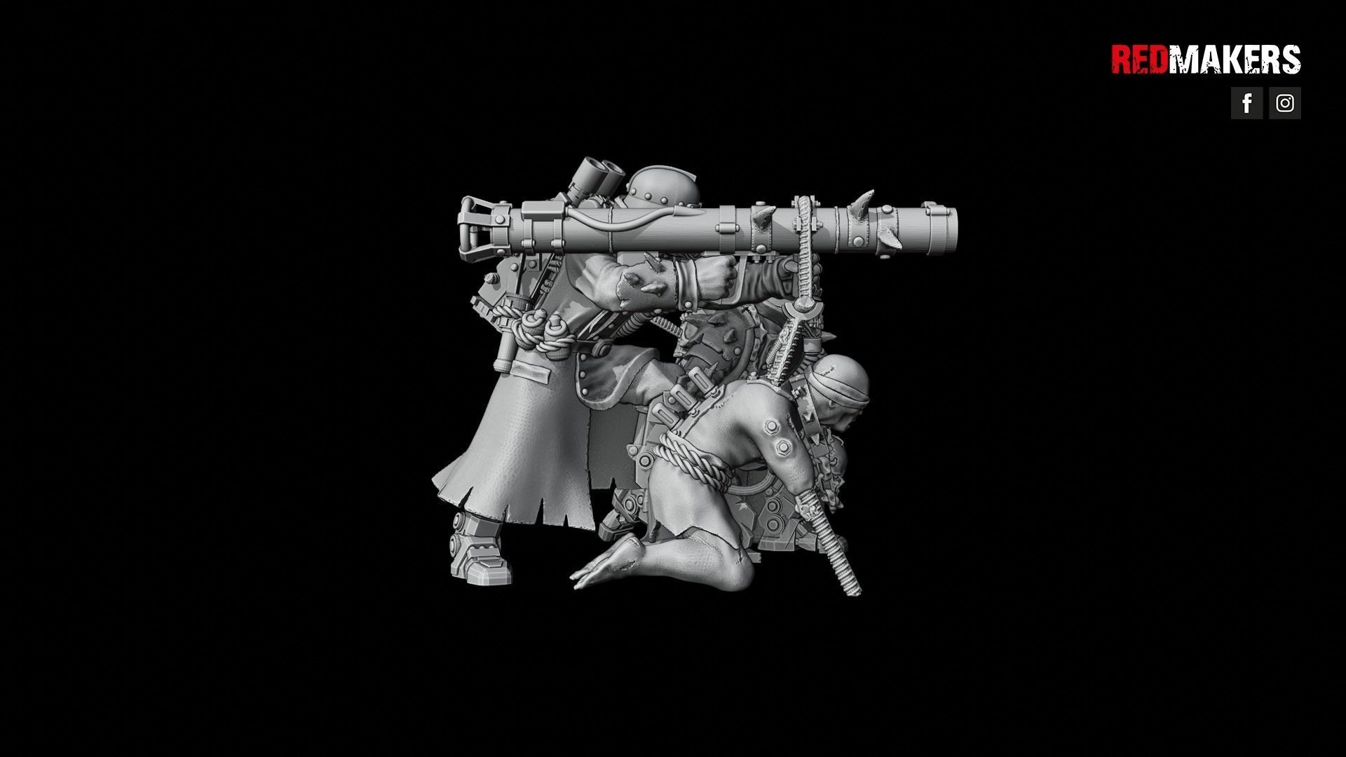 Renegade Death Division - Heavy Support Squad - Heretics 3D print model_22