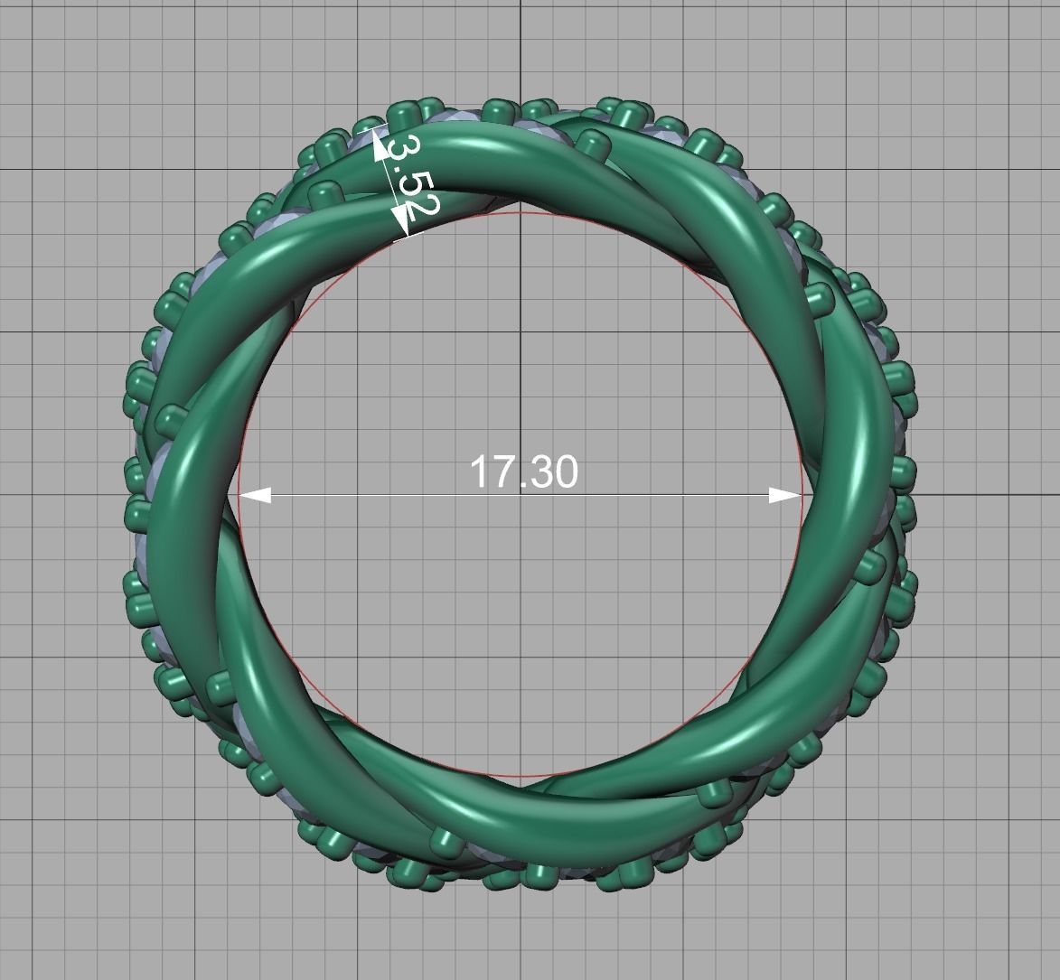 Cuban Link Ring Heavy Chain Ring 12mm wide 7US 3D print model_13