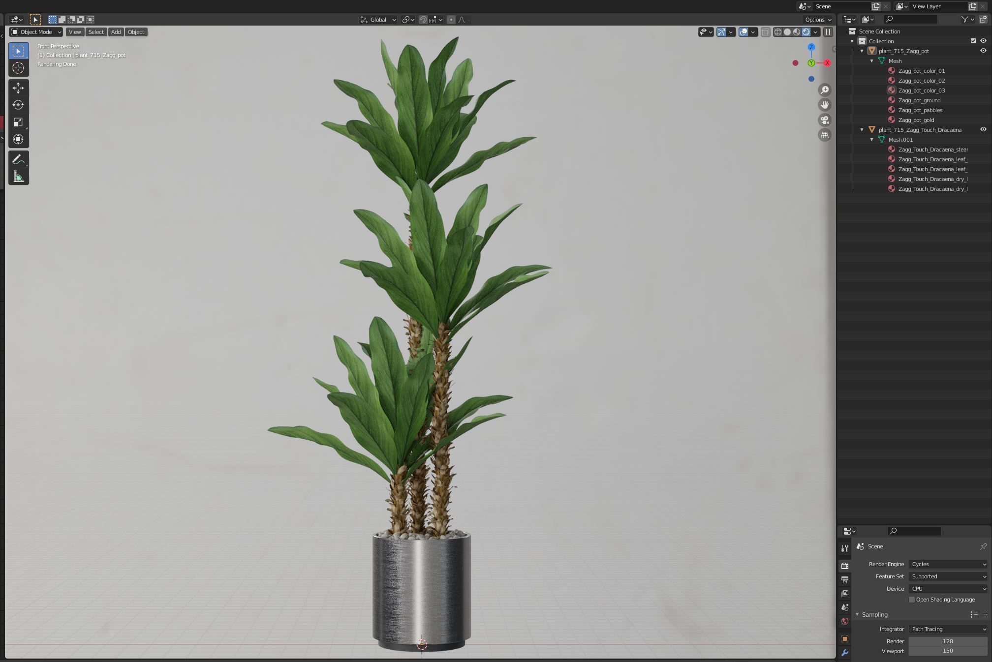 Plants collection 715 3D model_5
