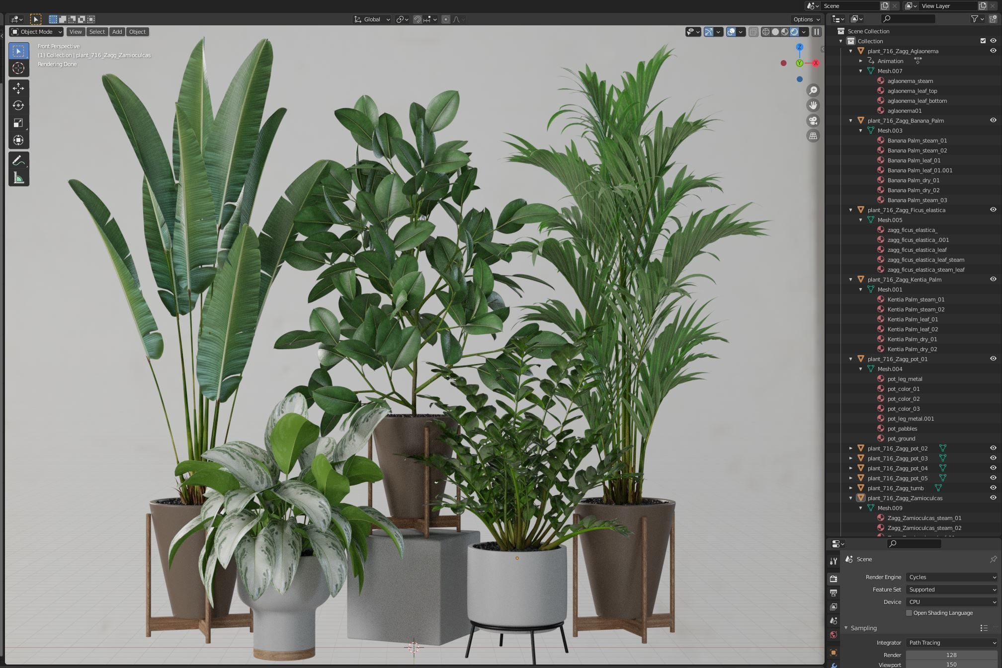 Plants collection 716 3D model_5