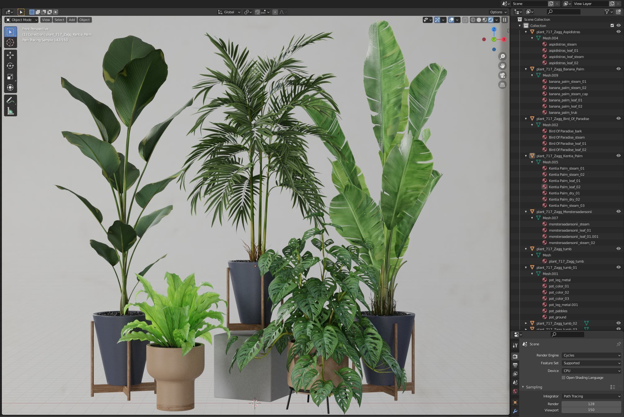 Plants collection 717 3D model_5