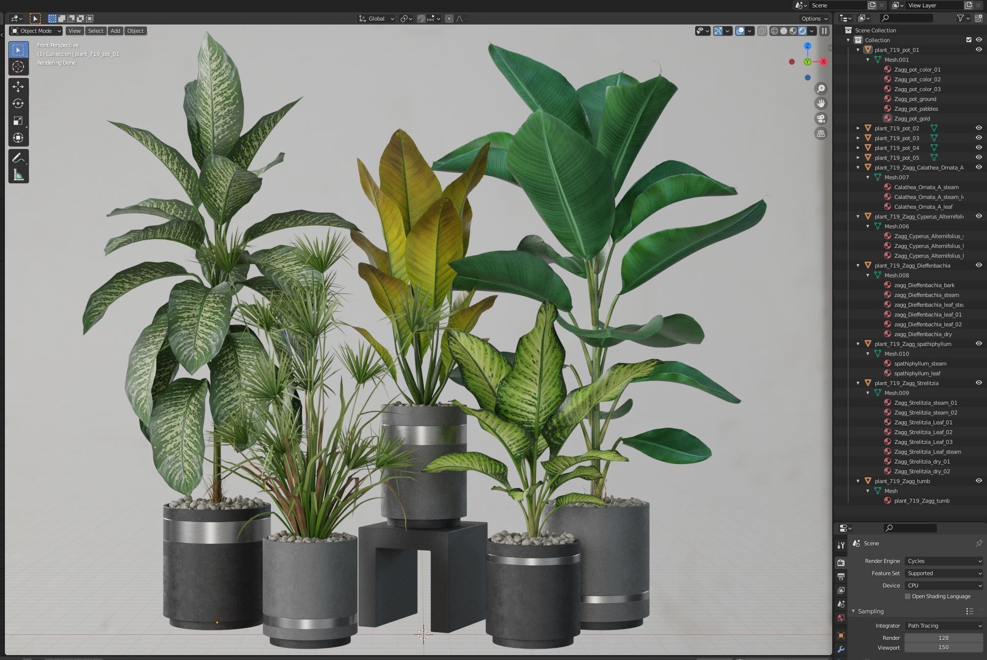 Plants collection 719 3D model_5