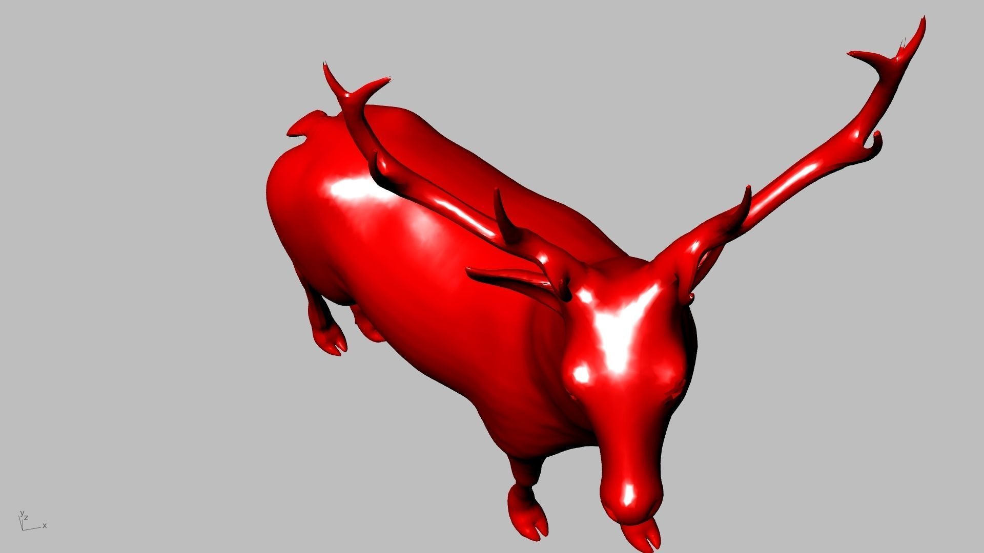 reindeer small stl verified  3D print model_10