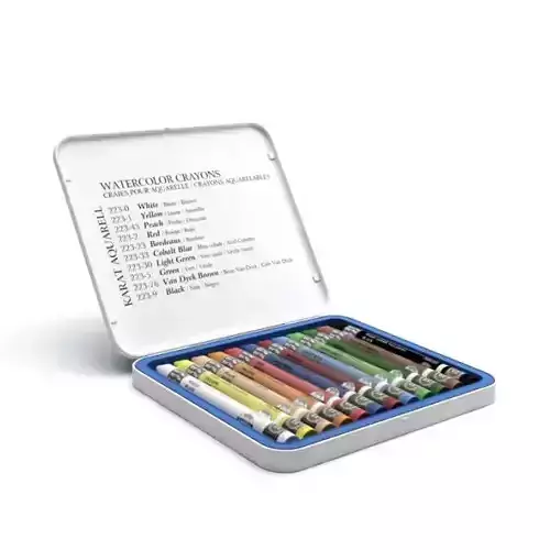 Water Color Crayons Tin 3D model