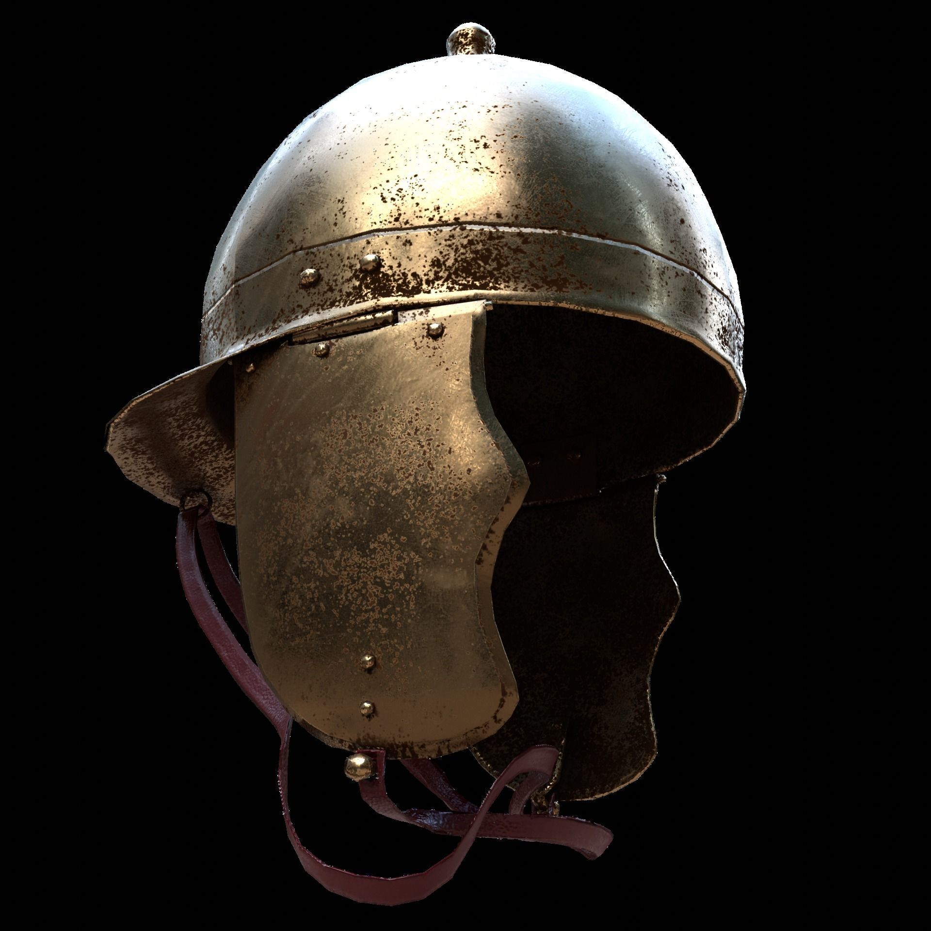 Roman Helmet 01 Low-poly 3D model_5