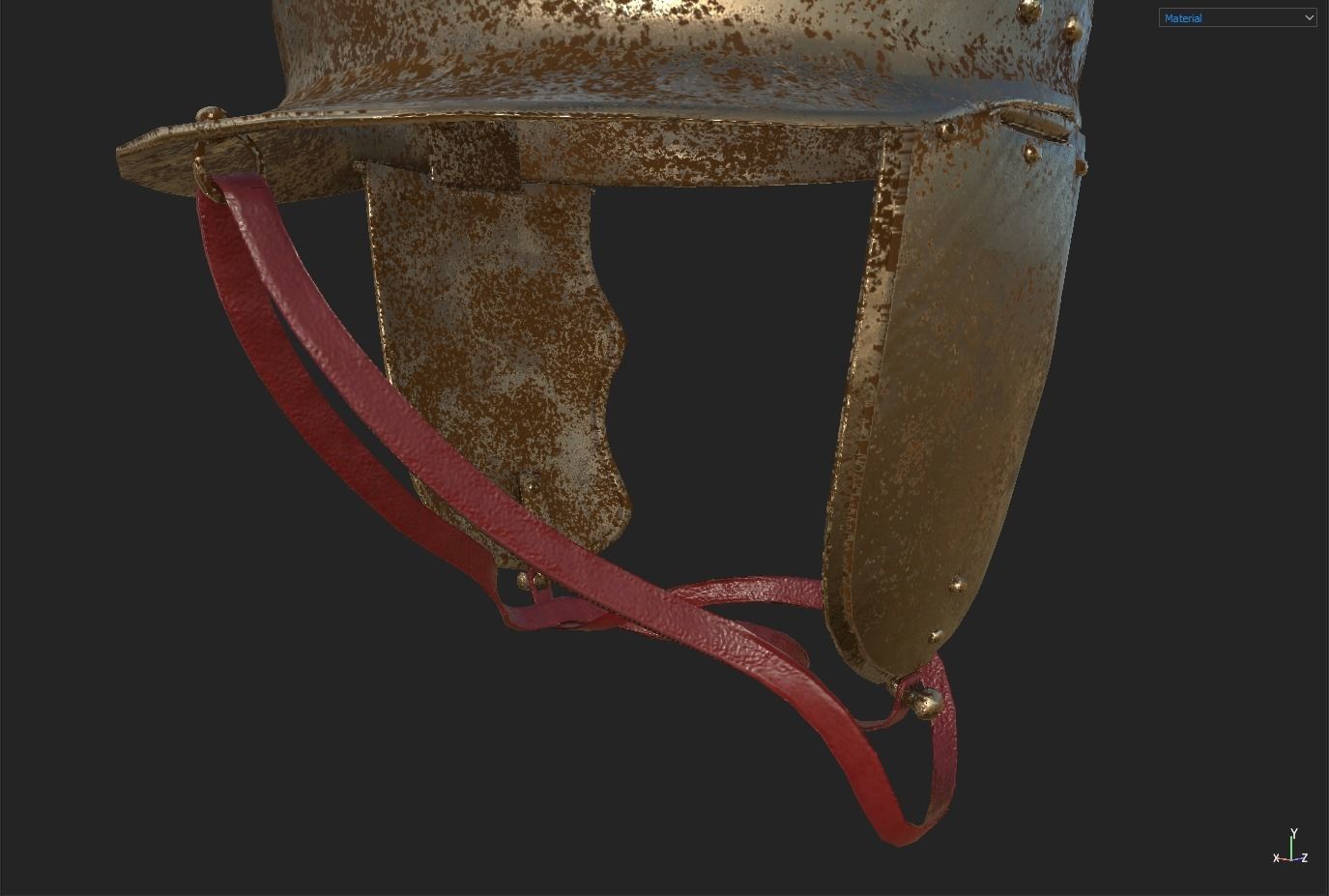 Roman Helmet 01 Low-poly 3D model_25
