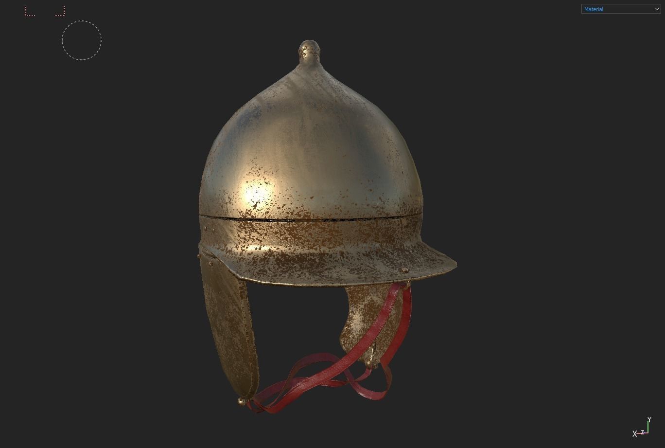 Roman Helmet 01 Low-poly 3D model_10
