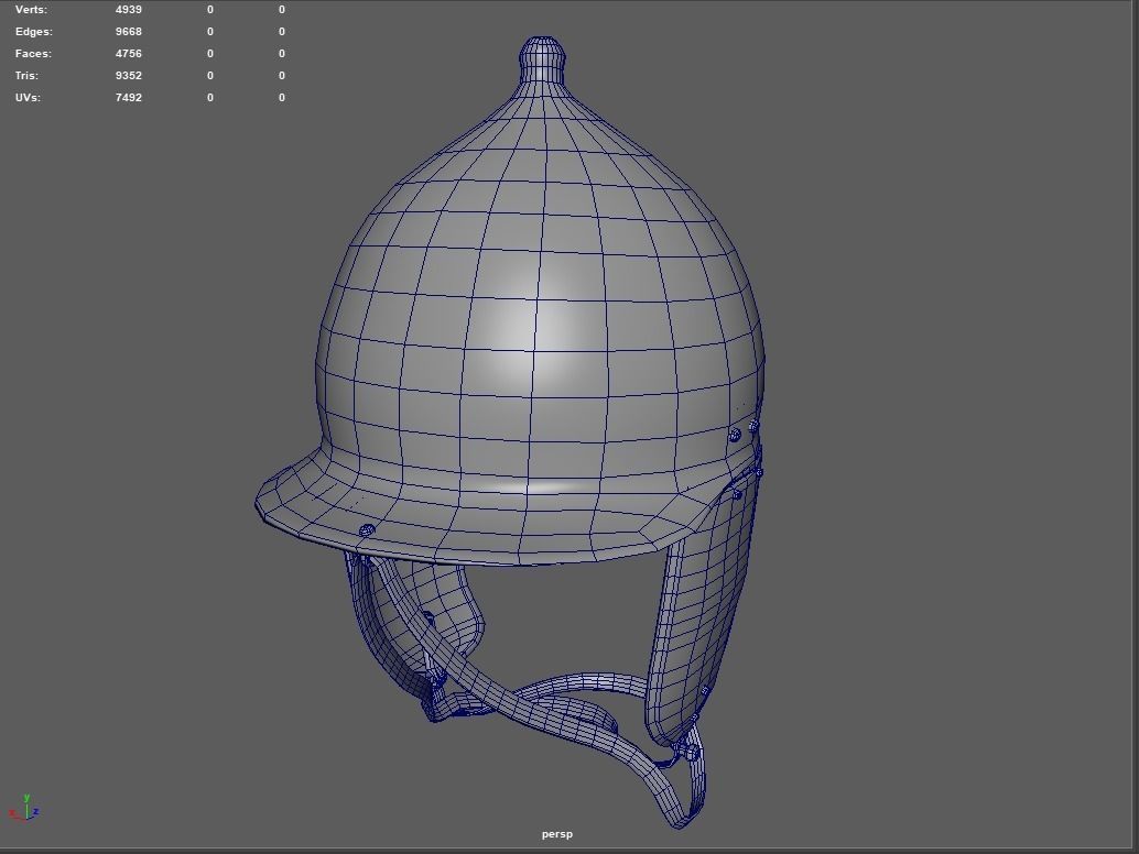 Roman Helmet 01 Low-poly 3D model_11