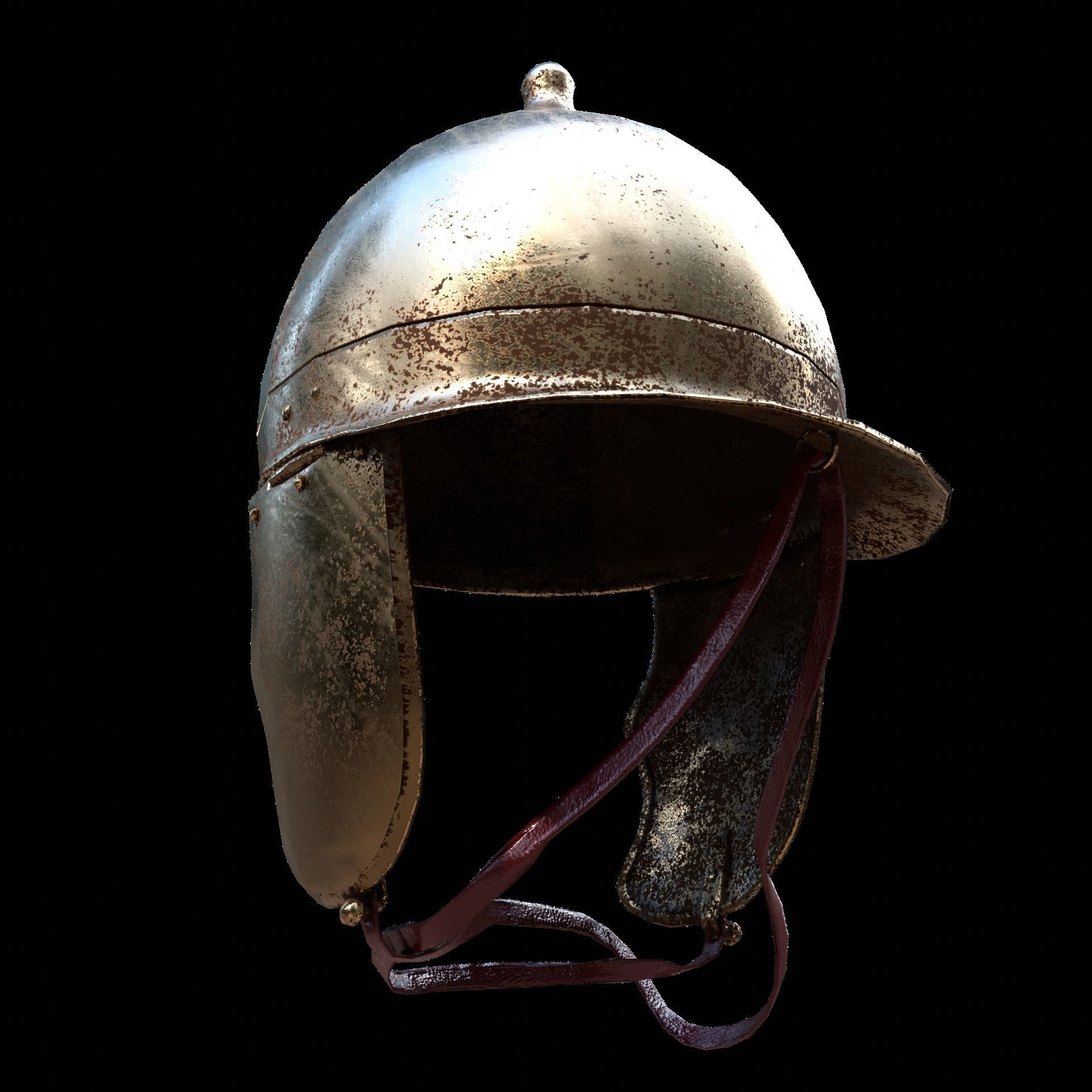 Roman Helmet 01 Low-poly 3D model_6