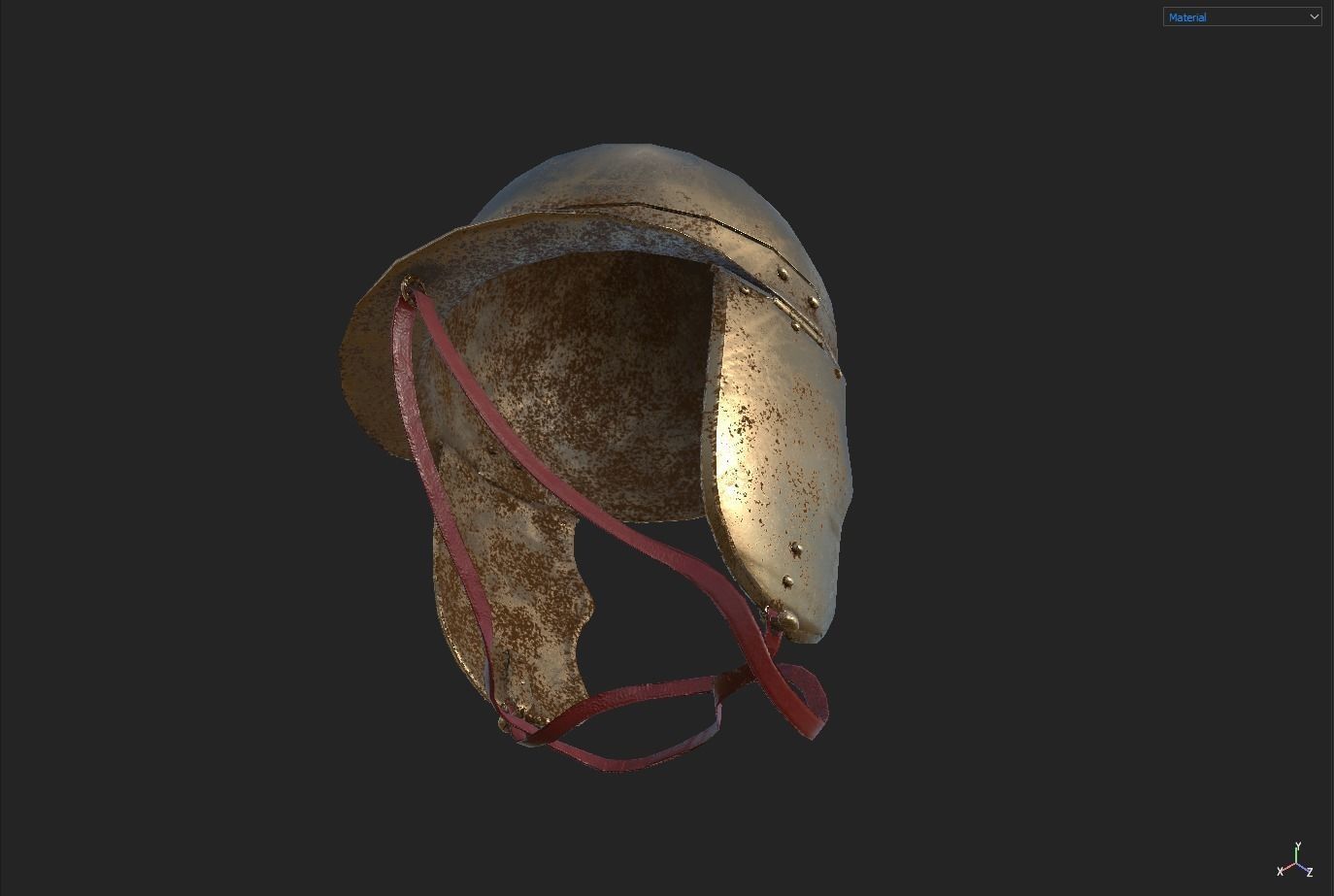 Roman Helmet 01 Low-poly 3D model_19