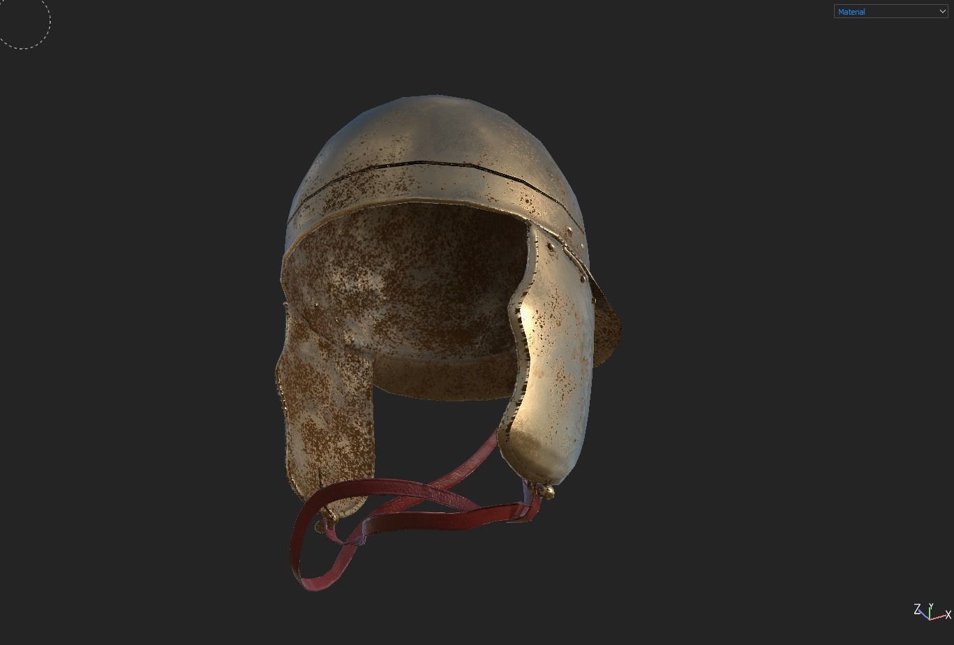 Roman Helmet 01 Low-poly 3D model_21