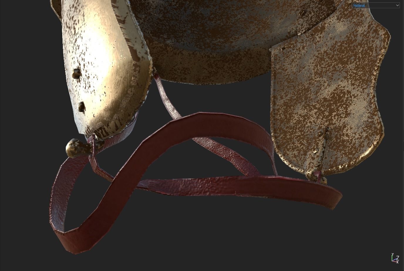 Roman Helmet 01 Low-poly 3D model_24