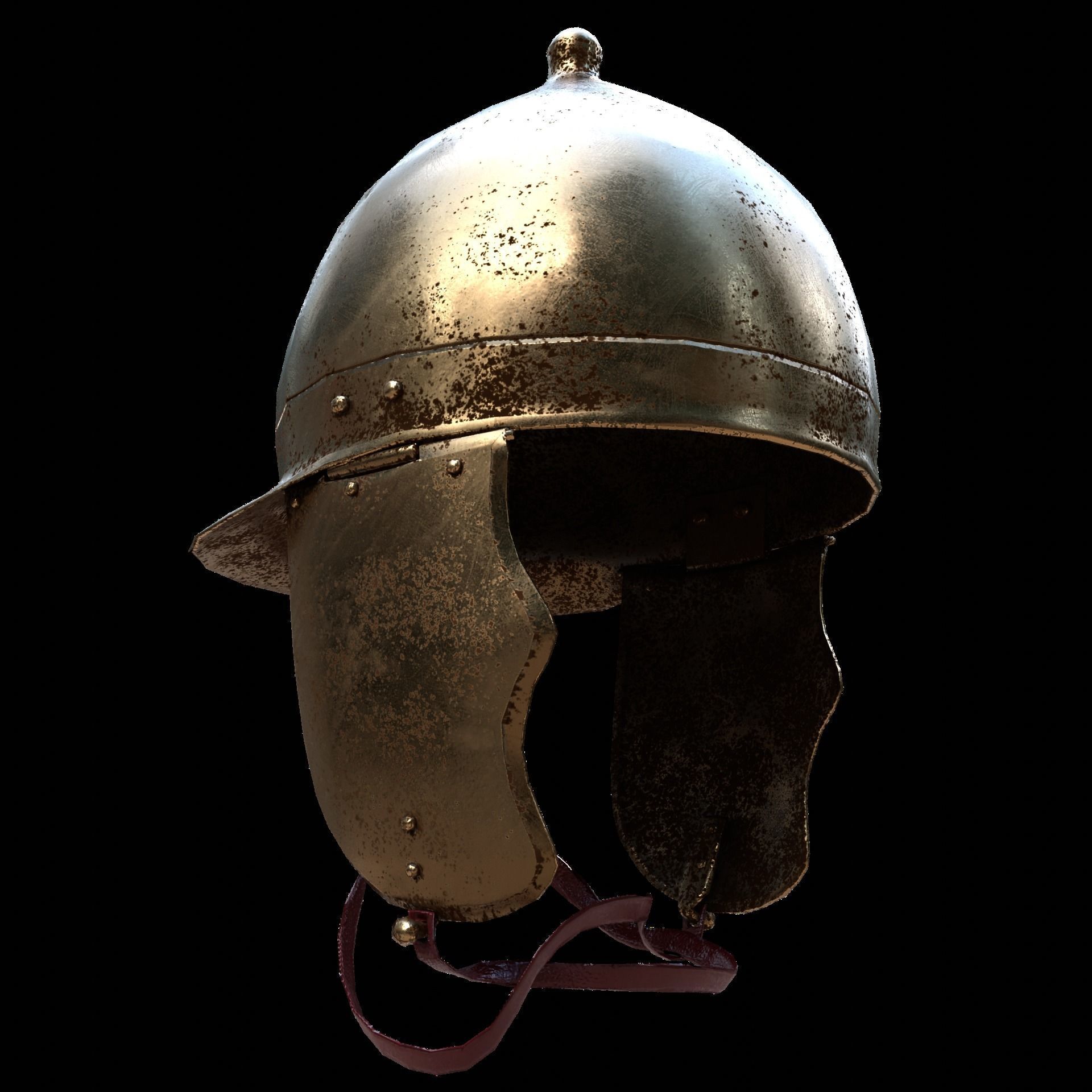 Roman Helmet 01 Low-poly 3D model_7