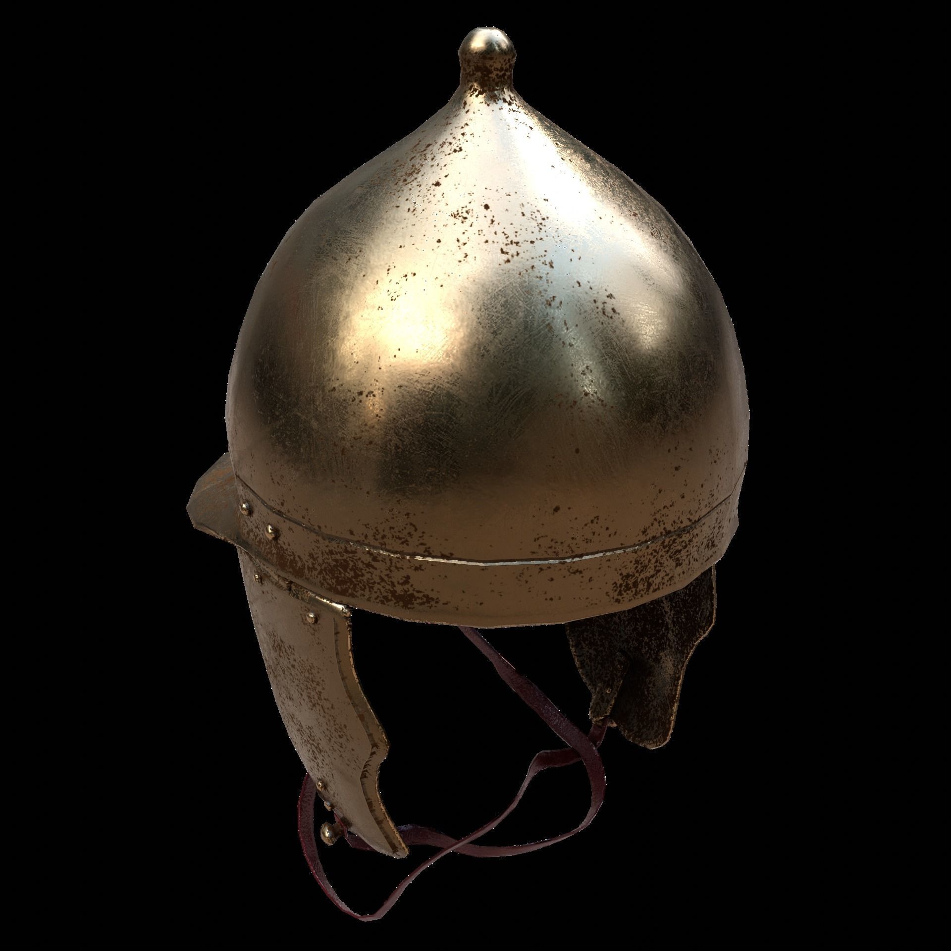 Roman Helmet 01 Low-poly 3D model_3