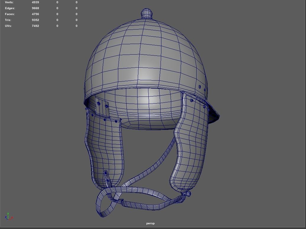 Roman Helmet 01 Low-poly 3D model_12