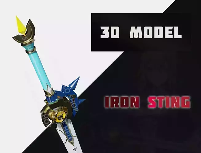 Iron Sting Ascension 3D model genshin cosplay game 3D blade 3D print model