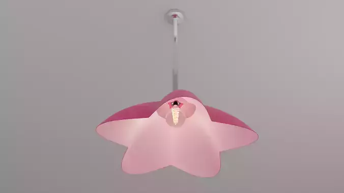 Flower Lamp Lighting Low-poly 3D model