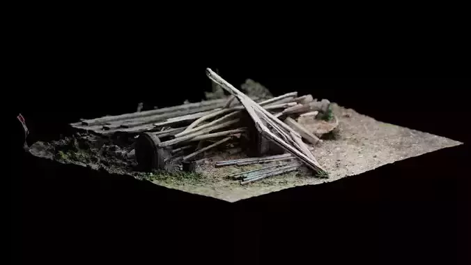 Low-Poly Scanned Scrap Pile Low-poly 3D model