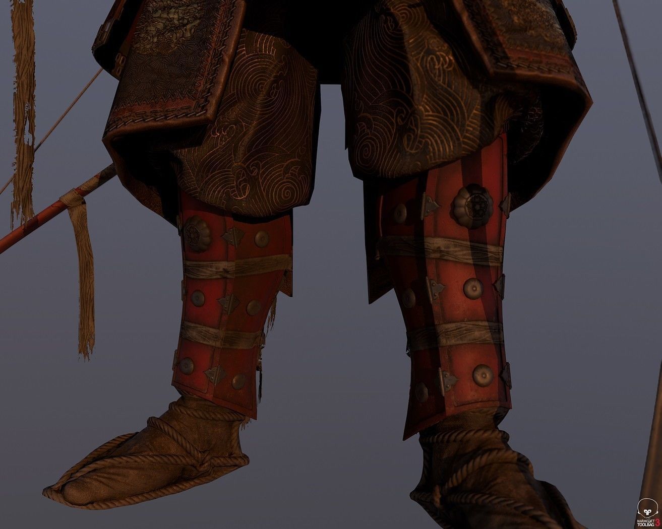 Samurai Warlord Realtime Low-poly 3D model_19