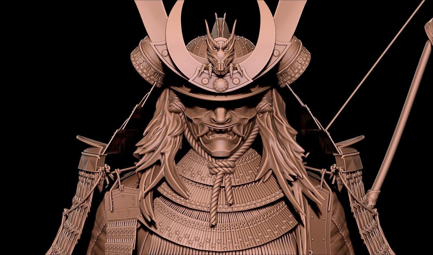 Samurai Warlord Realtime Low-poly 3D model_33