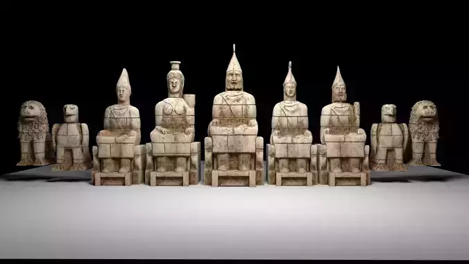 NEMRUT group of statues 3D model