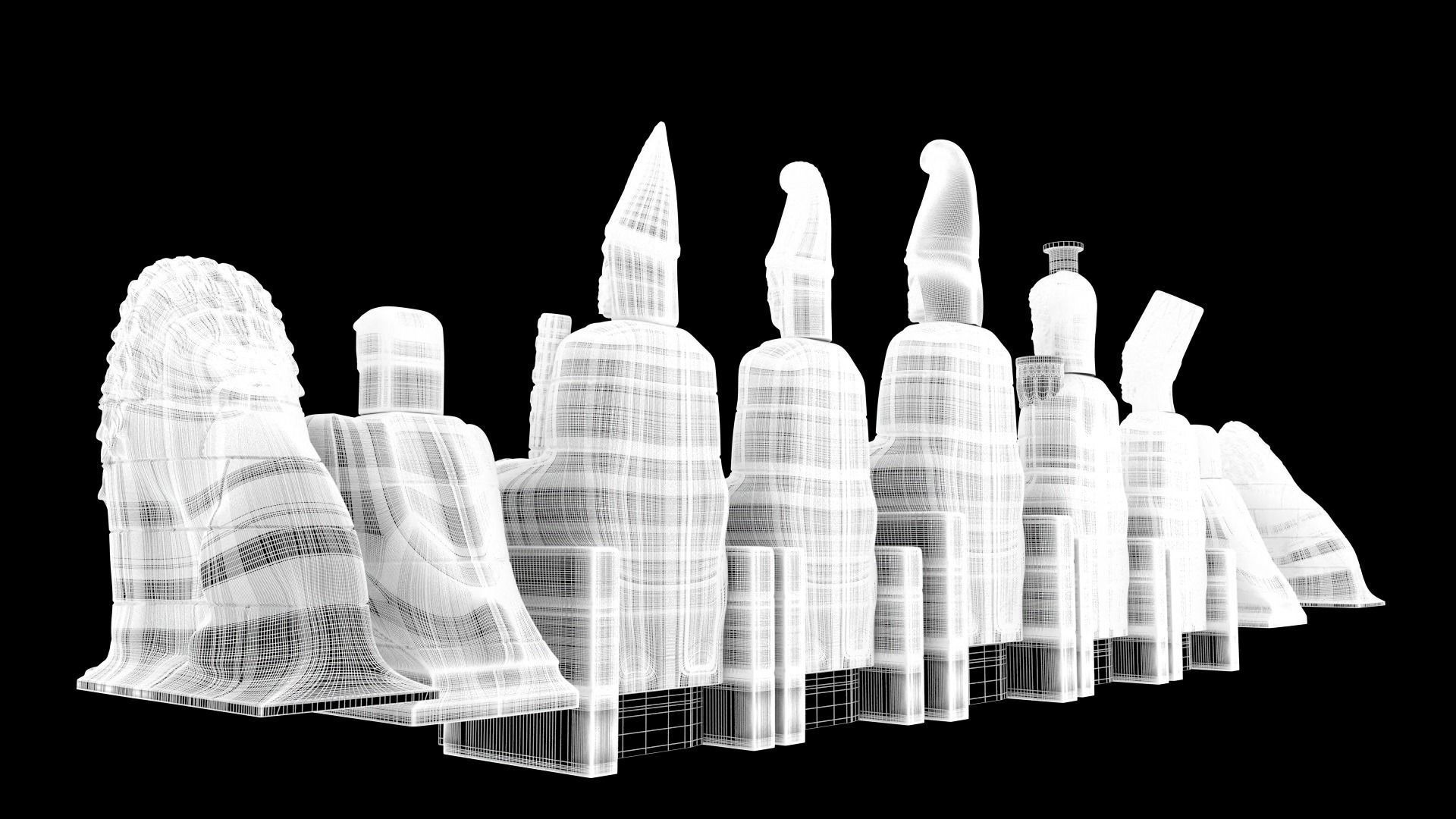 NEMRUT group of statues 3D model_9