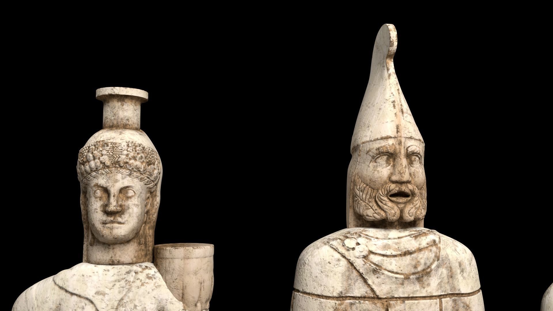 NEMRUT group of statues 3D model_3