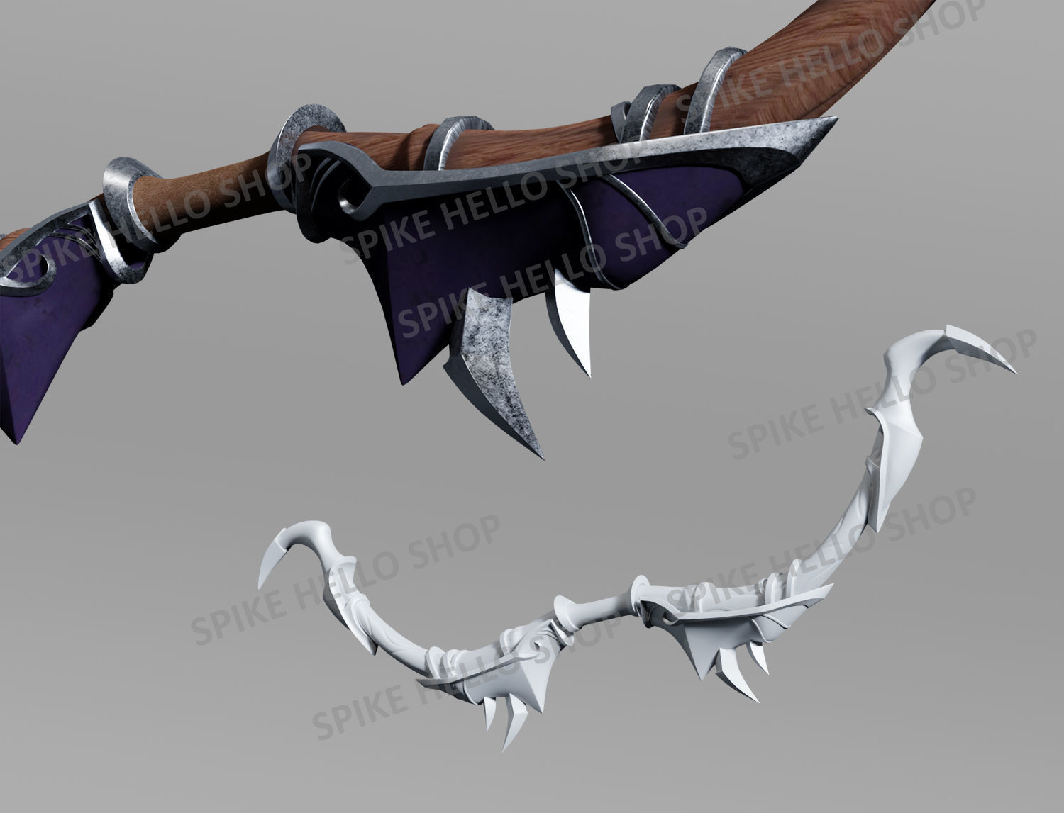 Sylvanas Ranger General Bow 3D model wow cosplay game 3D print model_3