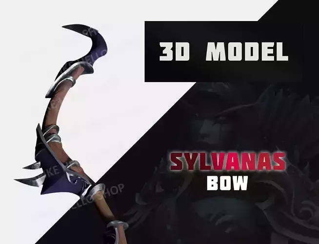 Sylvanas Ranger General Bow 3D model wow cosplay game