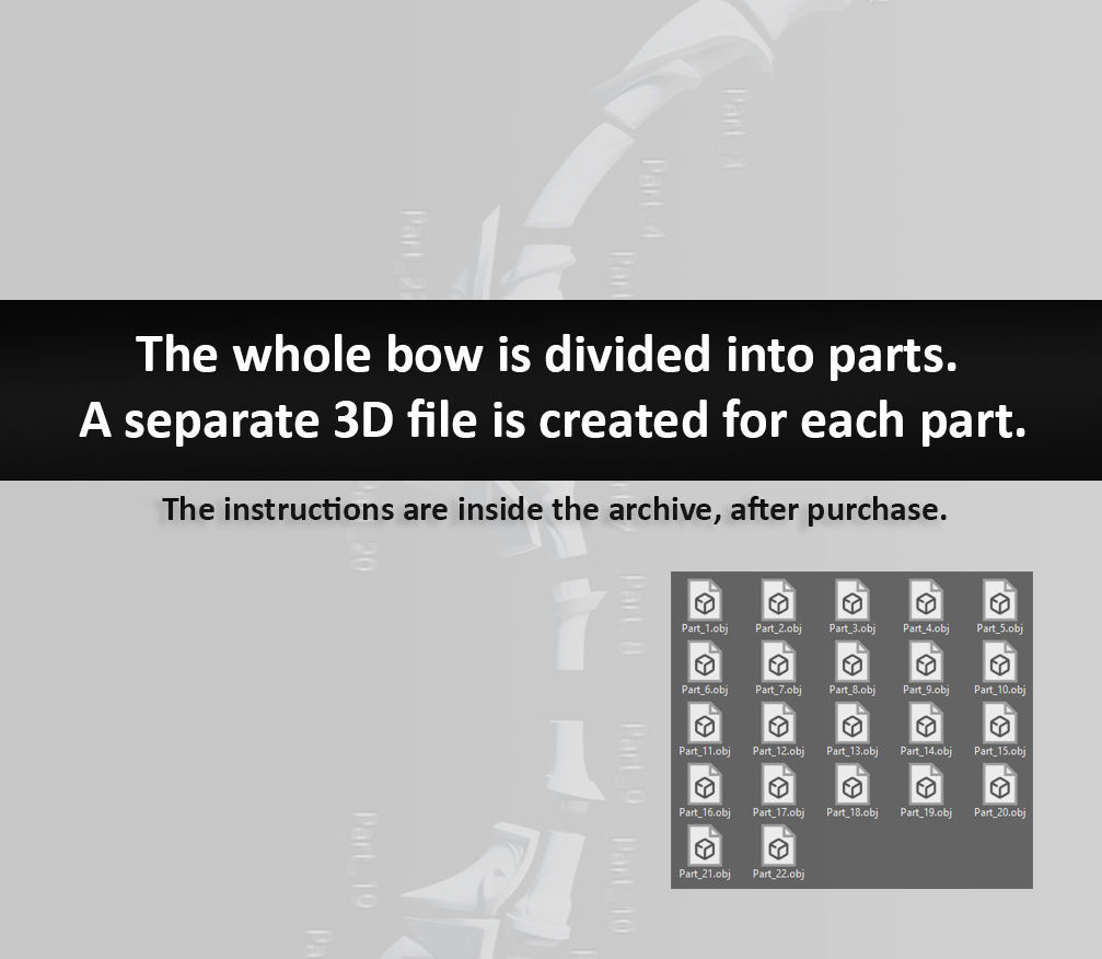 Sylvanas Ranger General Bow 3D model wow cosplay game 3D print model_2