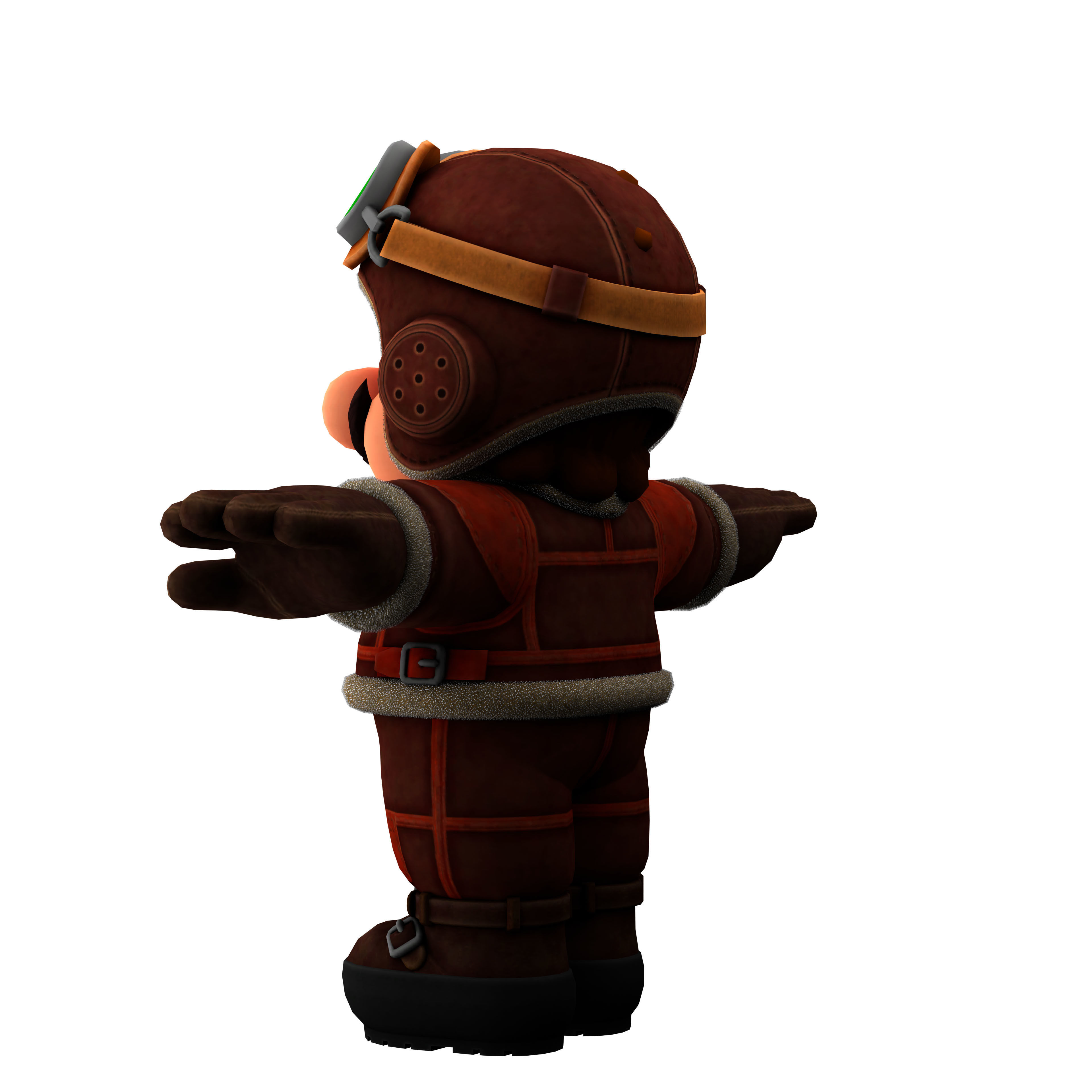 super mario Low-poly 3D model_12