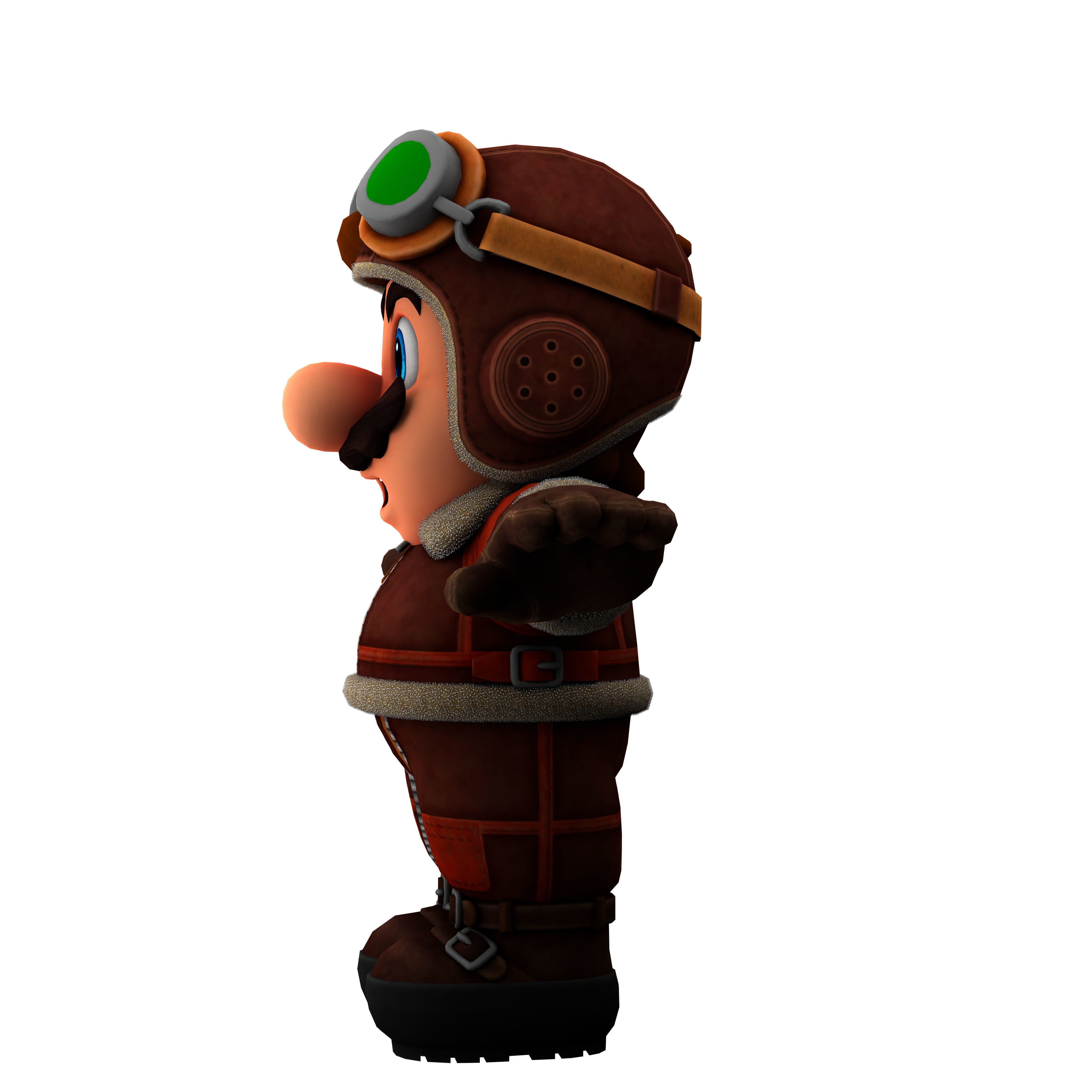 super mario Low-poly 3D model_14