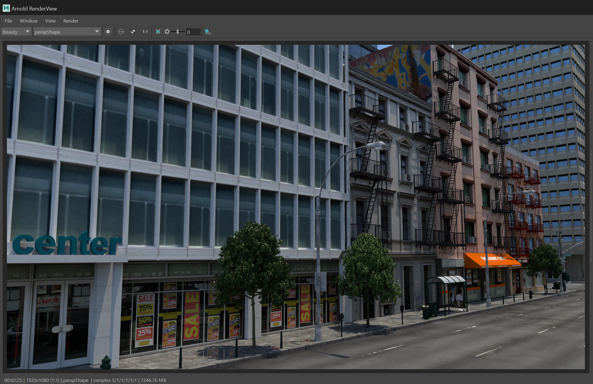 NYC - 4 Blocks - 37 Buildings V2 Low-poly 3D model_21
