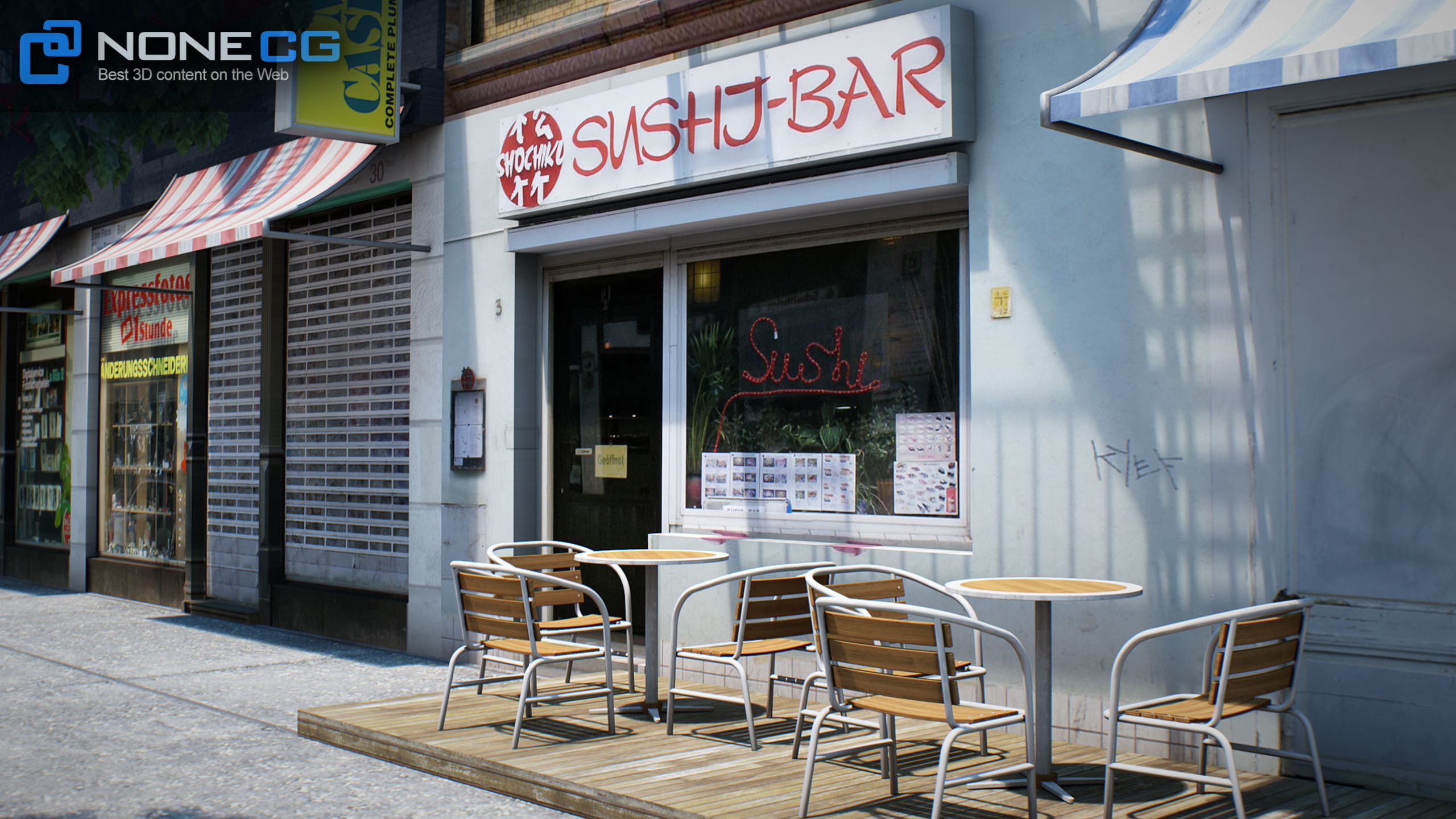 NYC - 4 Blocks - 37 Buildings V2 Low-poly 3D model_5