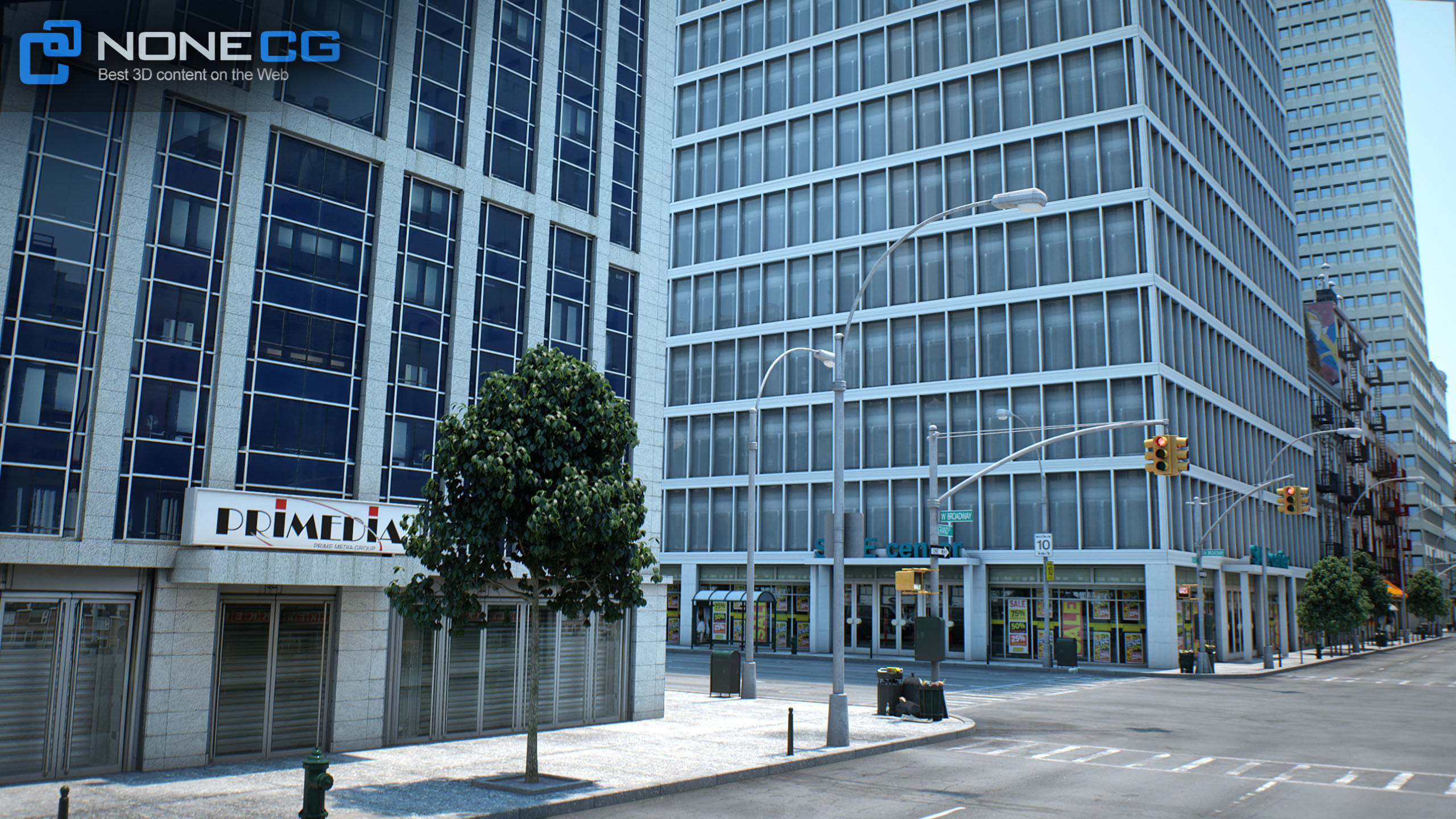 NYC - 4 Blocks - 37 Buildings V2 Low-poly 3D model_27