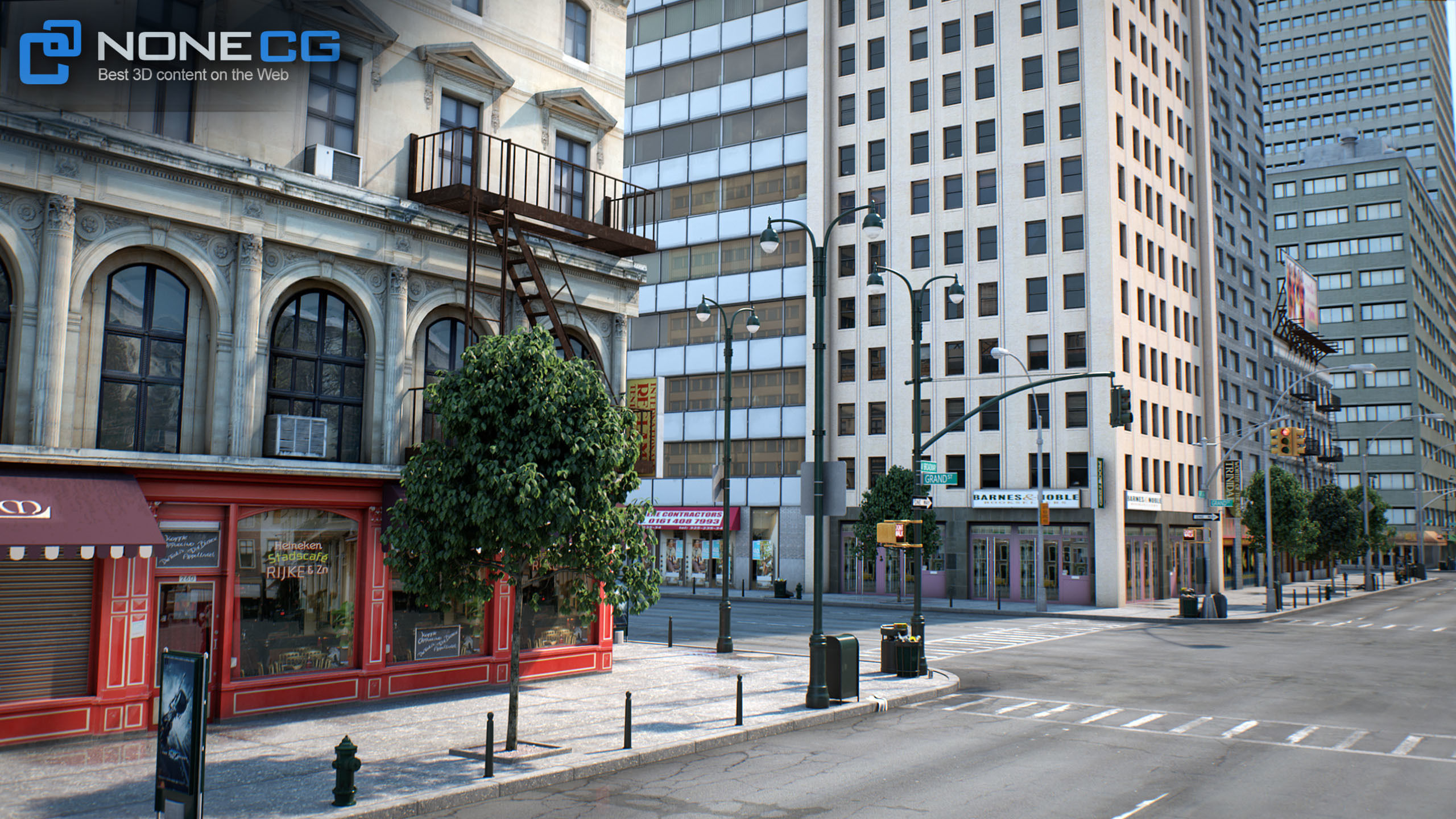 NYC - 4 Blocks - 37 Buildings V2 Low-poly 3D model_16