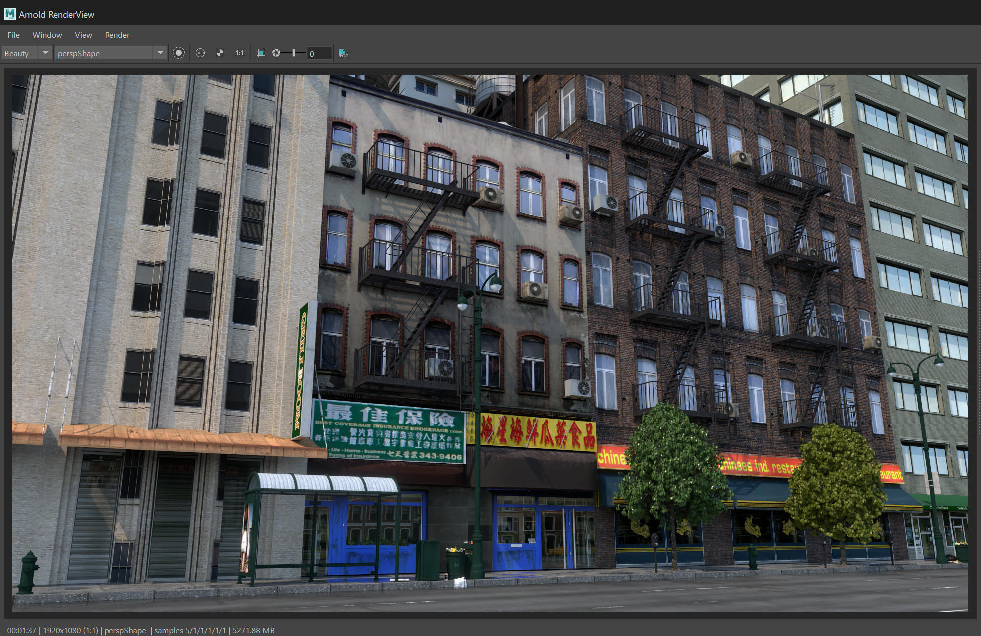 NYC - 4 Blocks - 37 Buildings V2 Low-poly 3D model_41