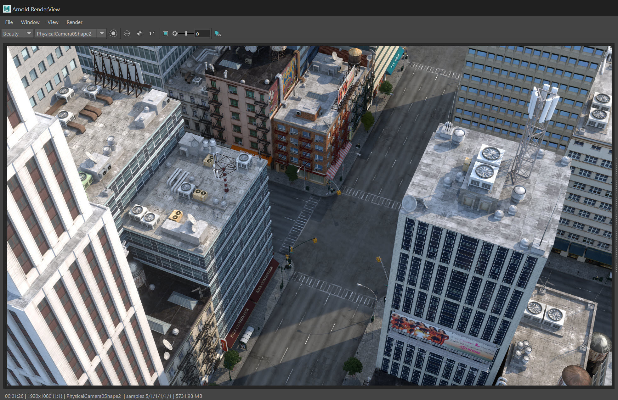 NYC - 4 Blocks - 37 Buildings V2 Low-poly 3D model_14