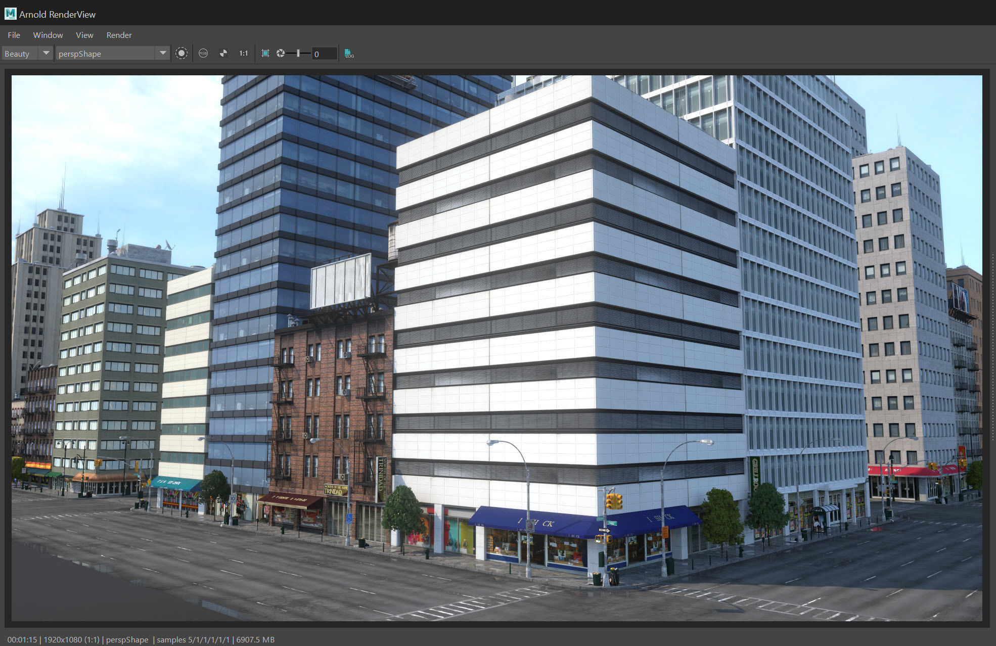 NYC - 4 Blocks - 37 Buildings V2 Low-poly 3D model_39