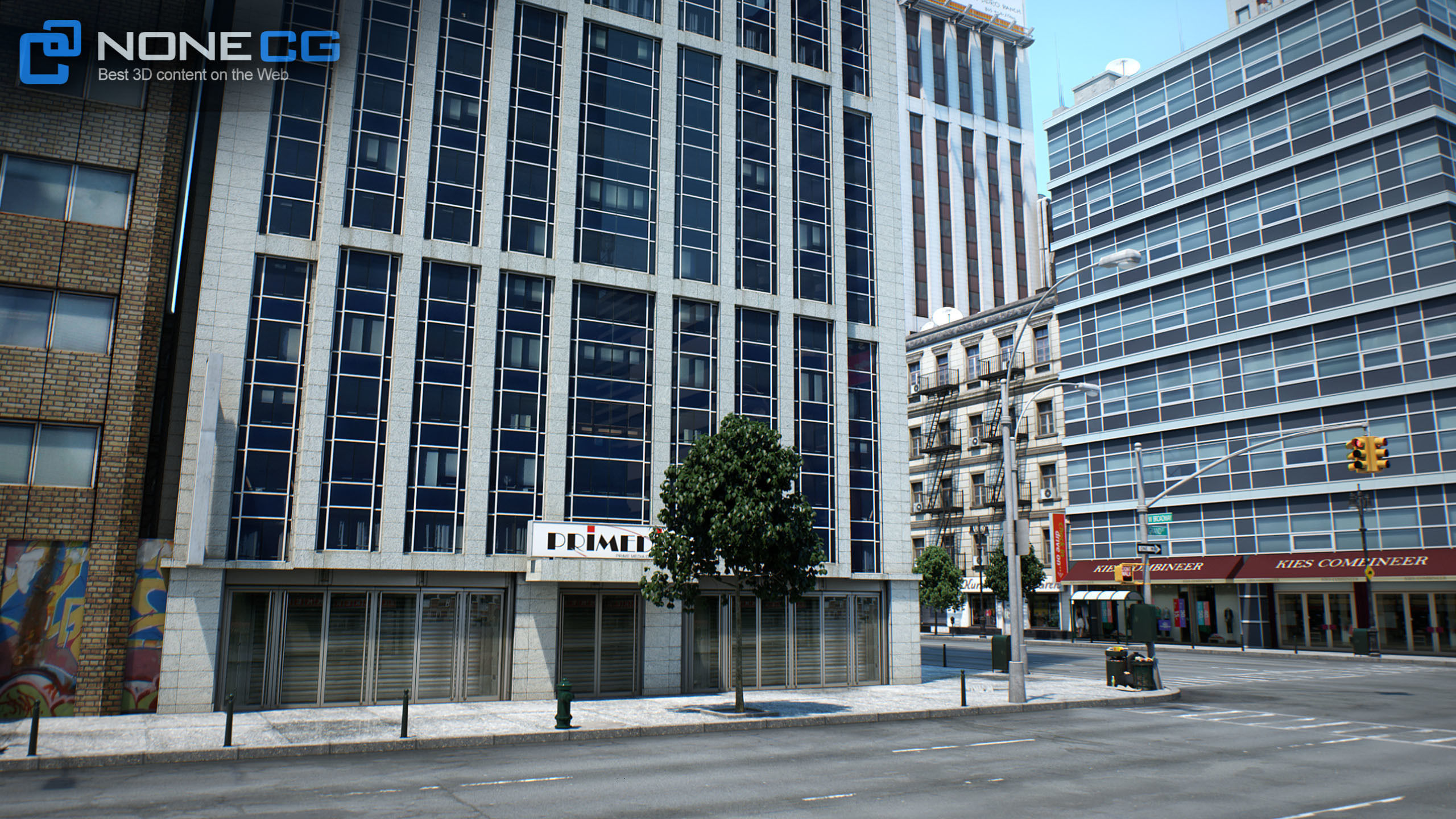 NYC - 4 Blocks - 37 Buildings V2 Low-poly 3D model_31