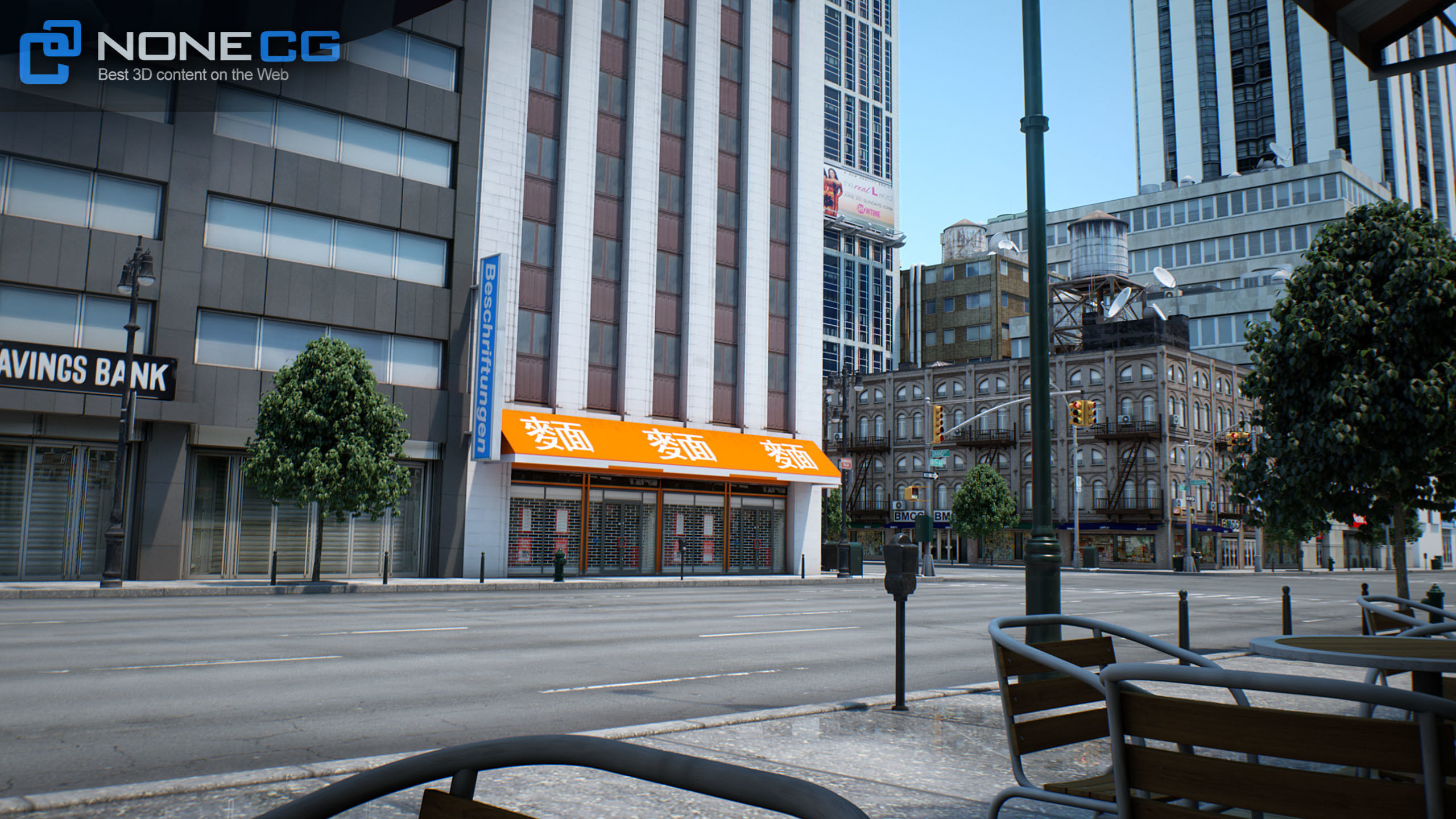 NYC - 4 Blocks - 37 Buildings V2 Low-poly 3D model_36