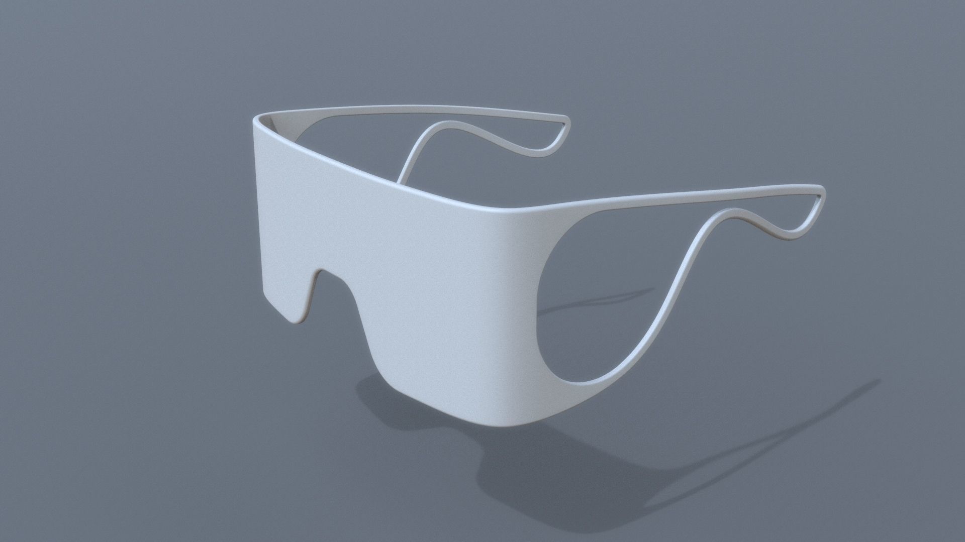Fashion sci fi sun glasses 3D model_7