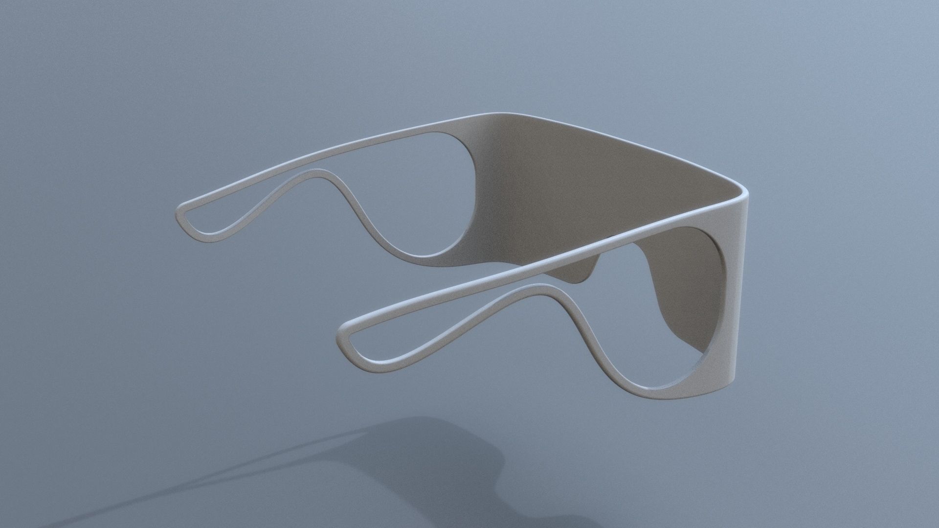 Fashion sci fi sun glasses 3D model_8