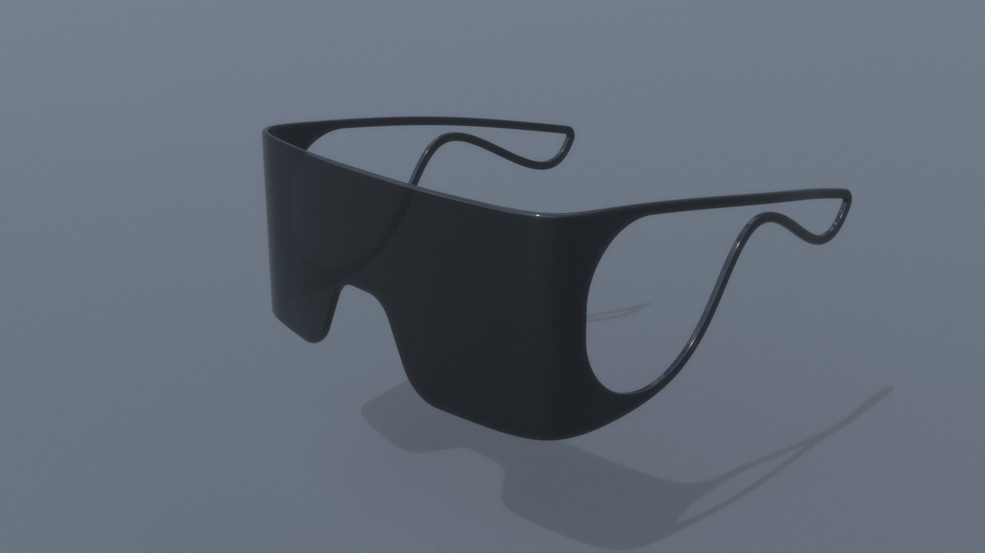 Fashion sci fi sun glasses 3D model_2