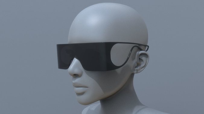 Fashion sci fi sun glasses 3D model