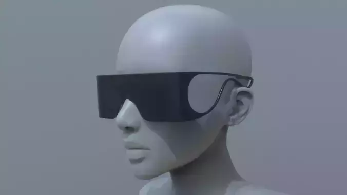 Fashion sci fi sun glasses 3D model