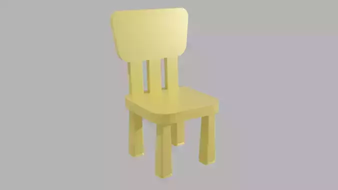 Child Chair Low Poly