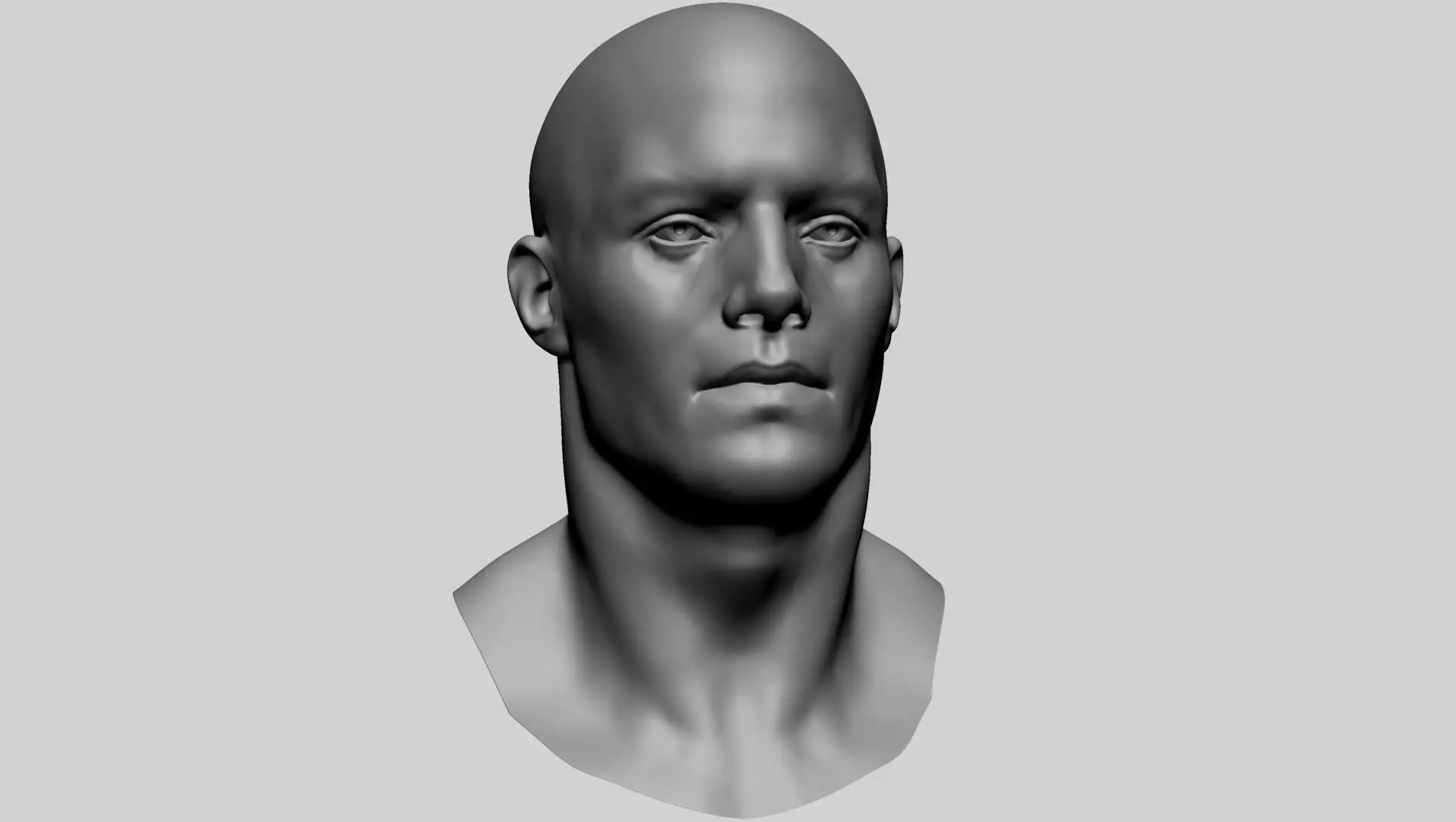 Male Head E 3D model_0
